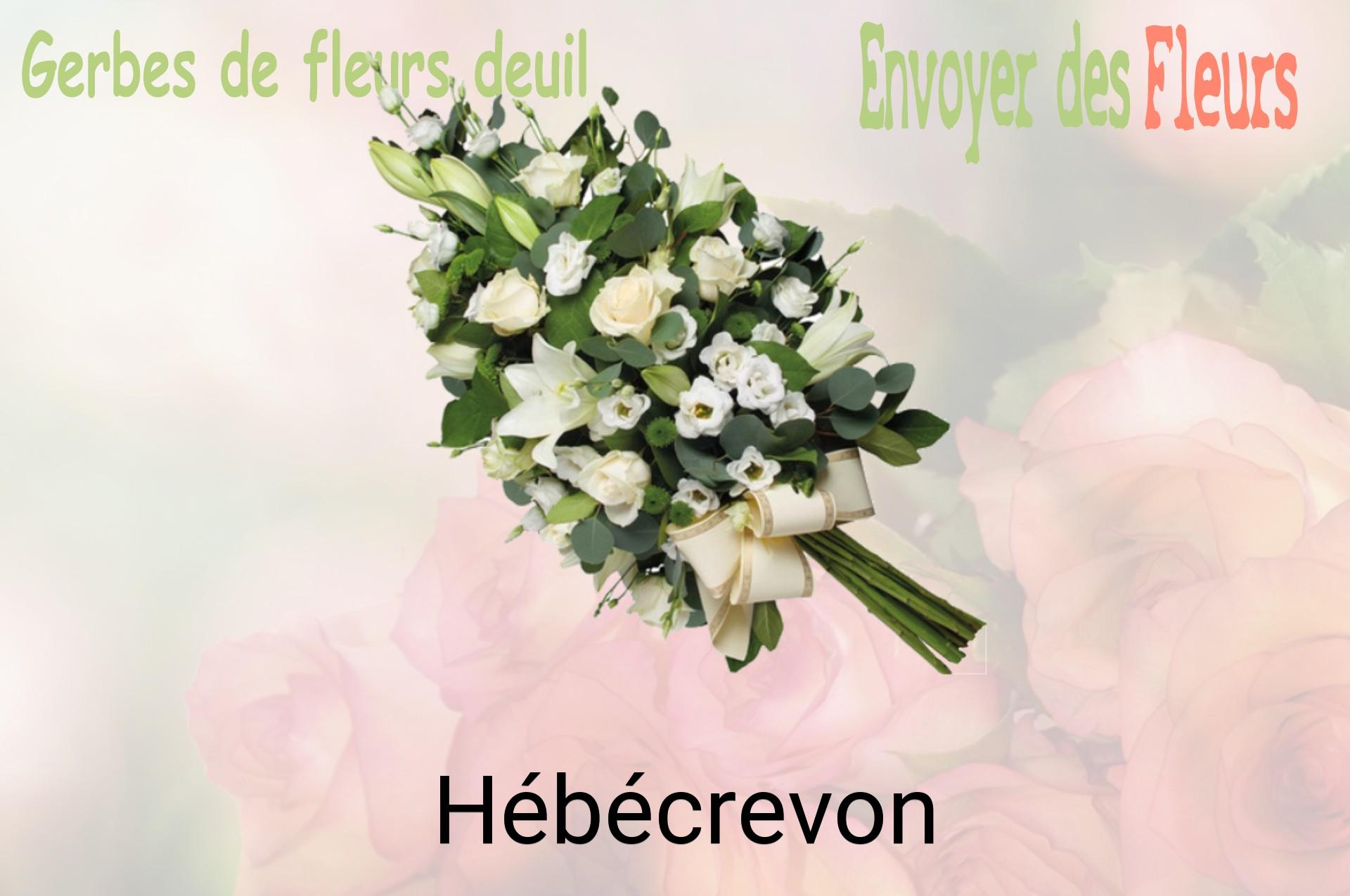 Gerbe de fleurs de deuil livrée à Hébécrevon